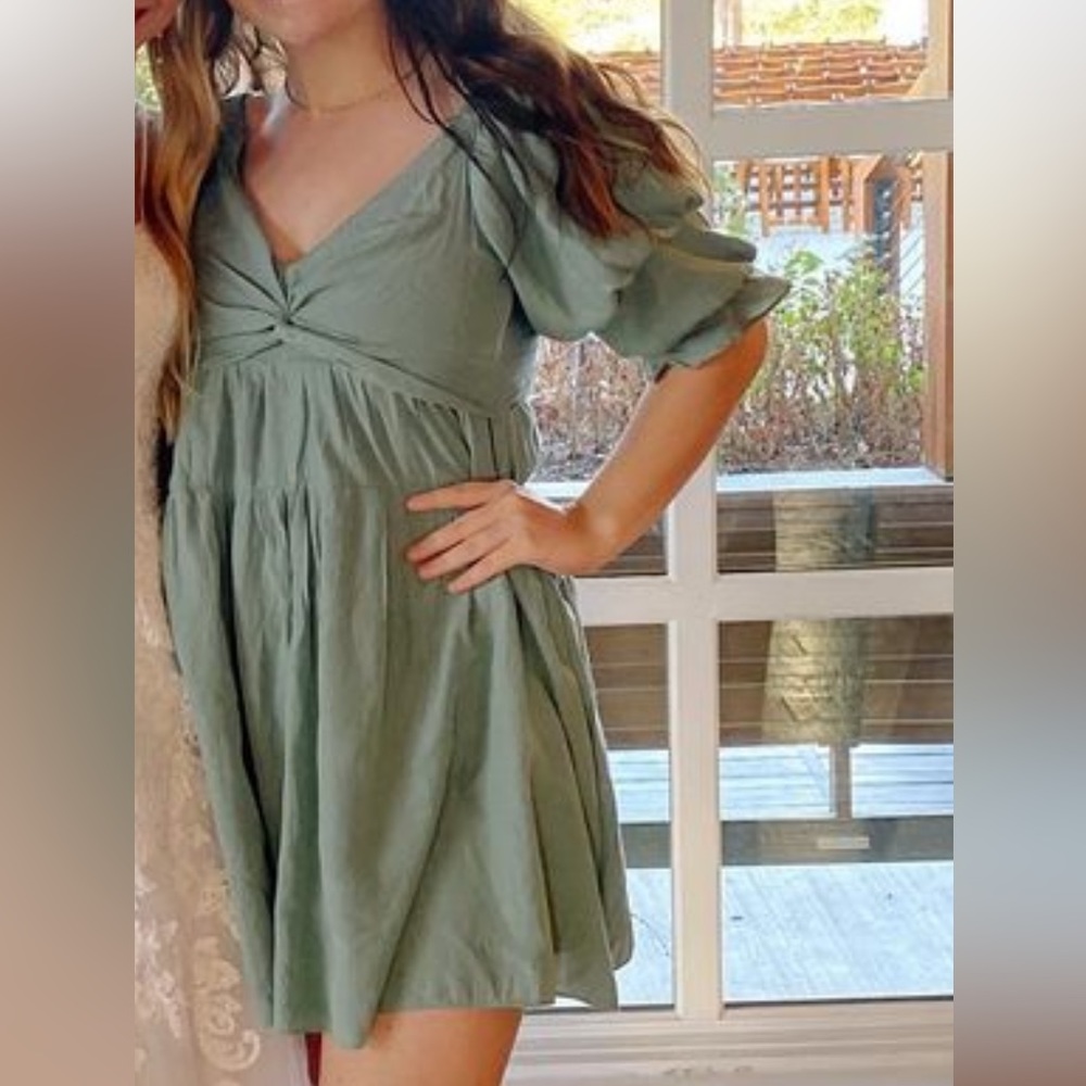 boutique sage green dress